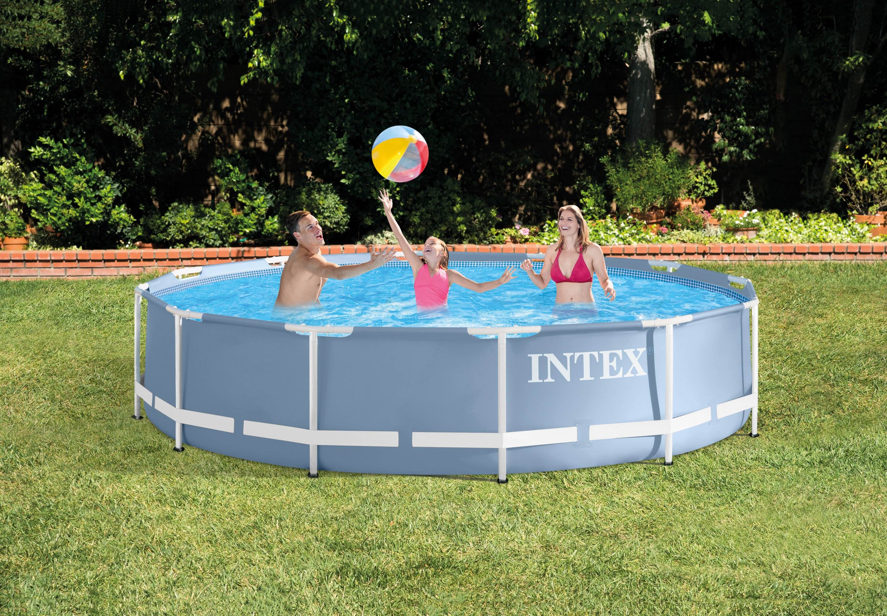 Intex 12' x 30" Prism Frame Above Ground Pool w/ 530 GPH Filter Pump (Open Box)