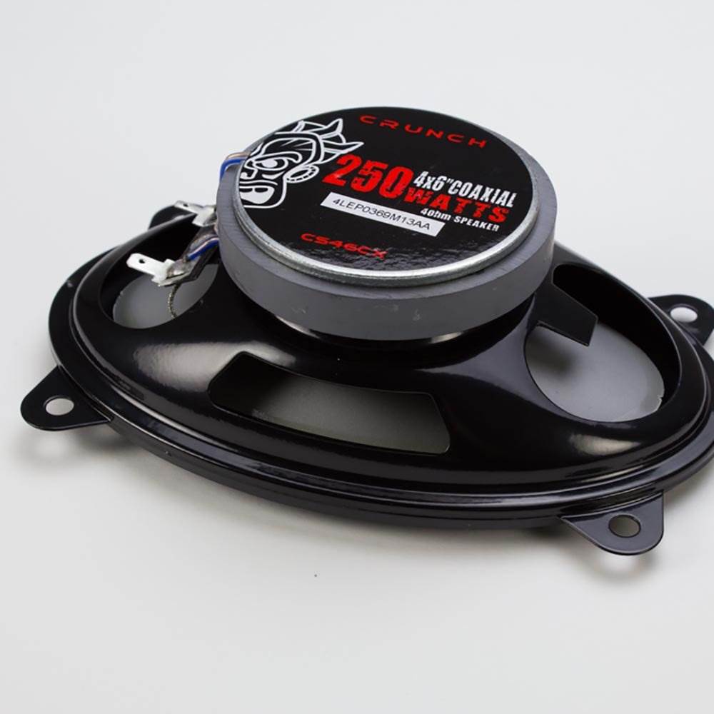 Crunch CS46CX 4x6 Inch 2-Way Car Speakers, 250W Coaxial Audio System, Black - VMInnovations