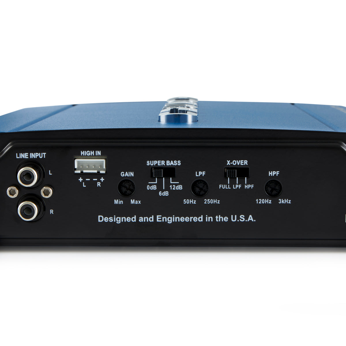 Crunch PowerDriveX 1000 Watt 2 Channel A/B Car Stereo Amplifier, Blue (4 Pack)