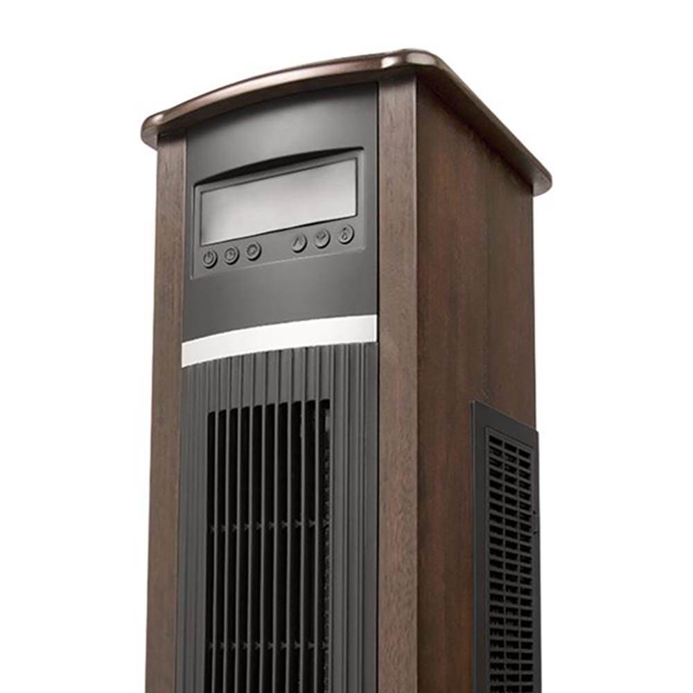 Haier Vertical Large Area Infrared Tower Heater Remote, Dark Walnut (Open Box)