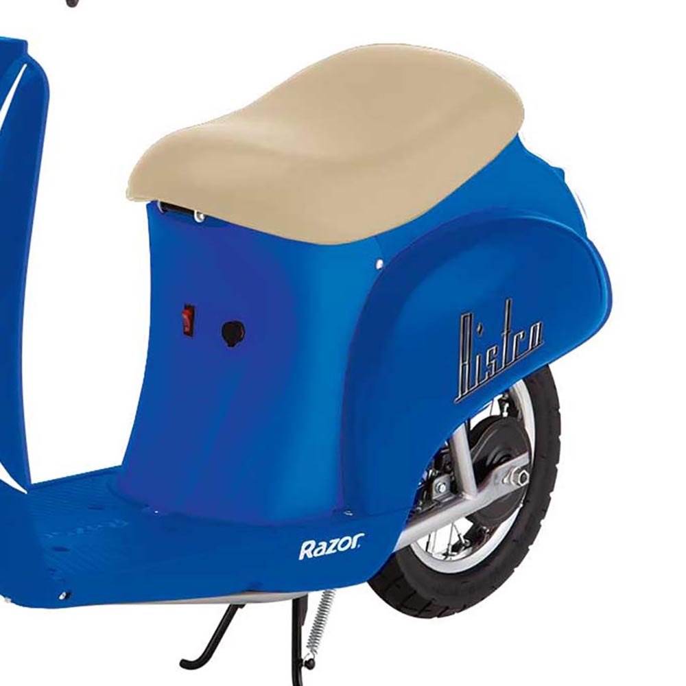 Razor Pocket Mod Euro 24V 250W Kids Electric Retro Scooter with Helmet, Blue