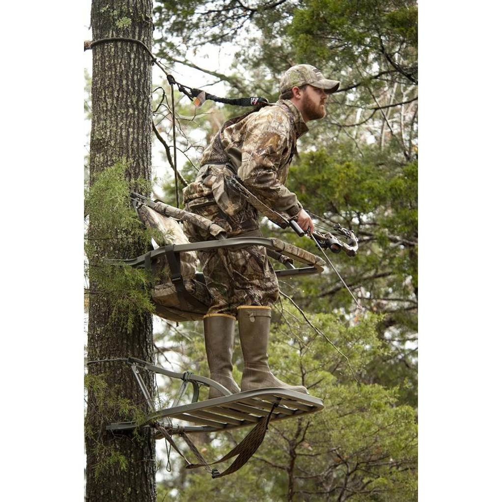 Summit Titan SD Self Climbing Portable Treestand + Treestand Platform Footrest