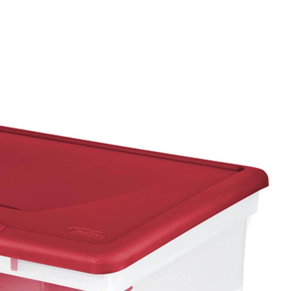 Sterilite Seasonal Christmas Light and Garland Storage Box, Clear (Open Box)
