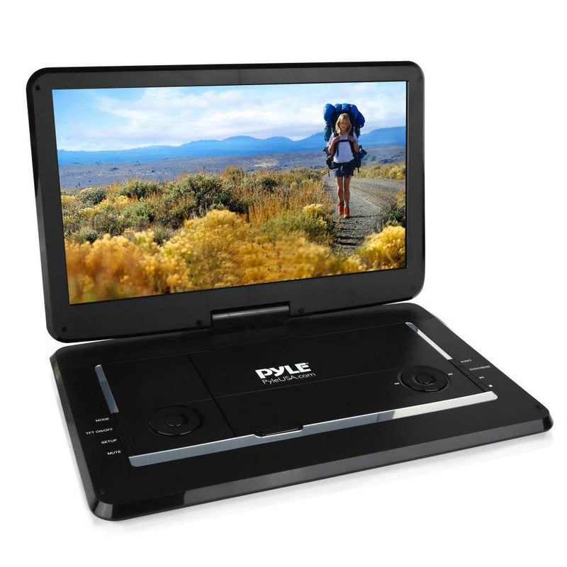 Pyle PDV156BK Portable CD/DVD Player with 15.6 Inch HD Screen and Remote, Black