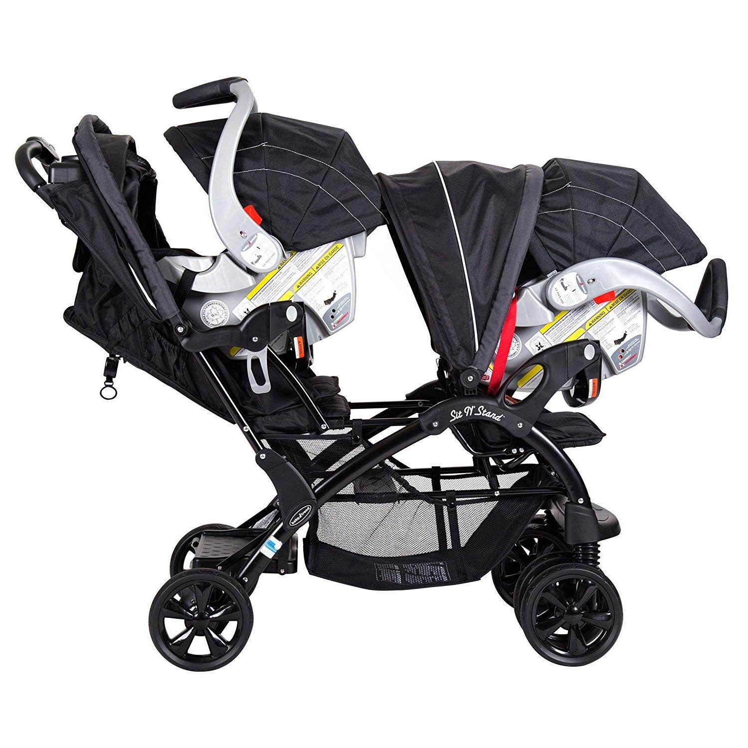 Baby Trend Double Sit N' Stand Toddler and Baby Stroller, Onyx (Open Box) - VMInnovations