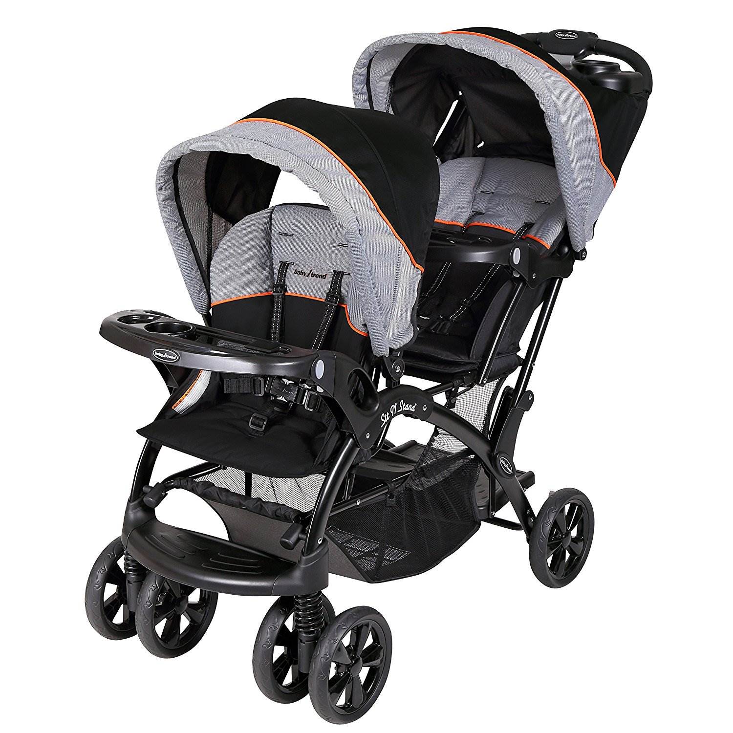 Baby Trend Double Sit N Stand Toddler and Baby Stroller, Millennium Orange (Used)
