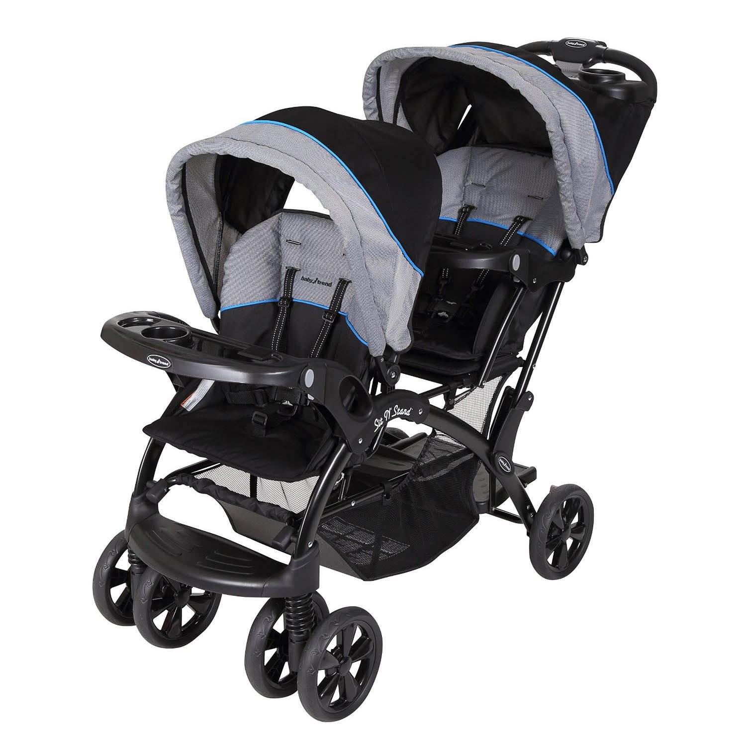 Baby Trend Double Sit N Stand Toddler and Baby Stroller, Blue (Open Box)