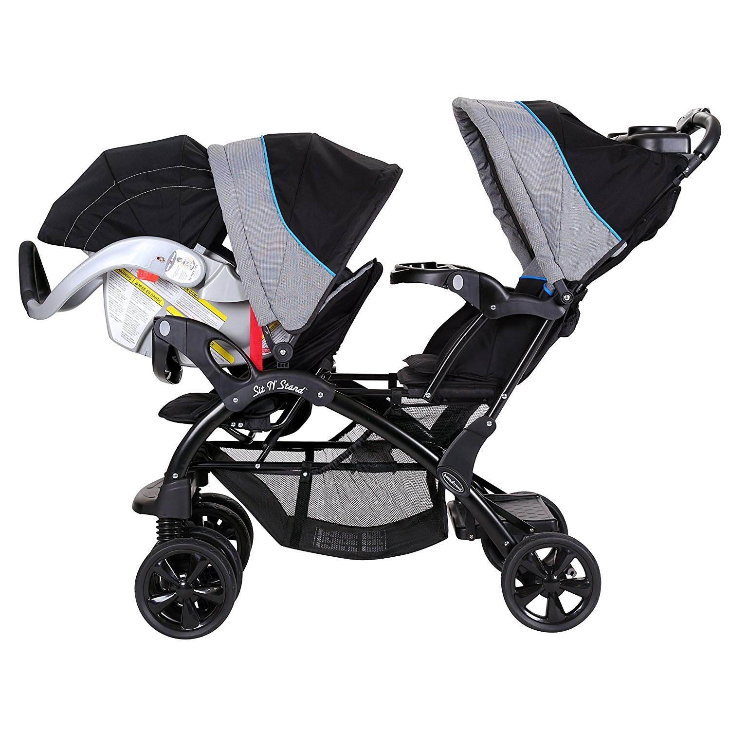 Baby Trend Double Sit N Stand Toddler and Baby Stroller, Blue (Open Box)