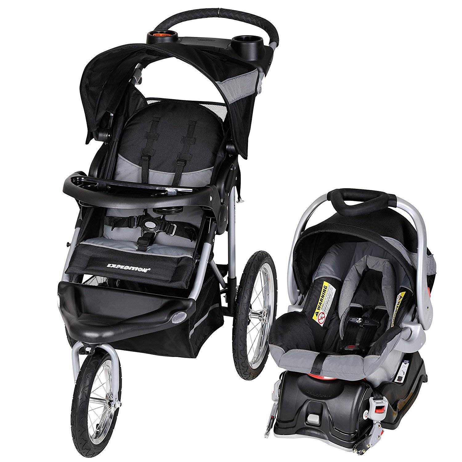 Baby Trend Expedition Travel System with Stroller and Car Seat, Millennium White - VMInnovations