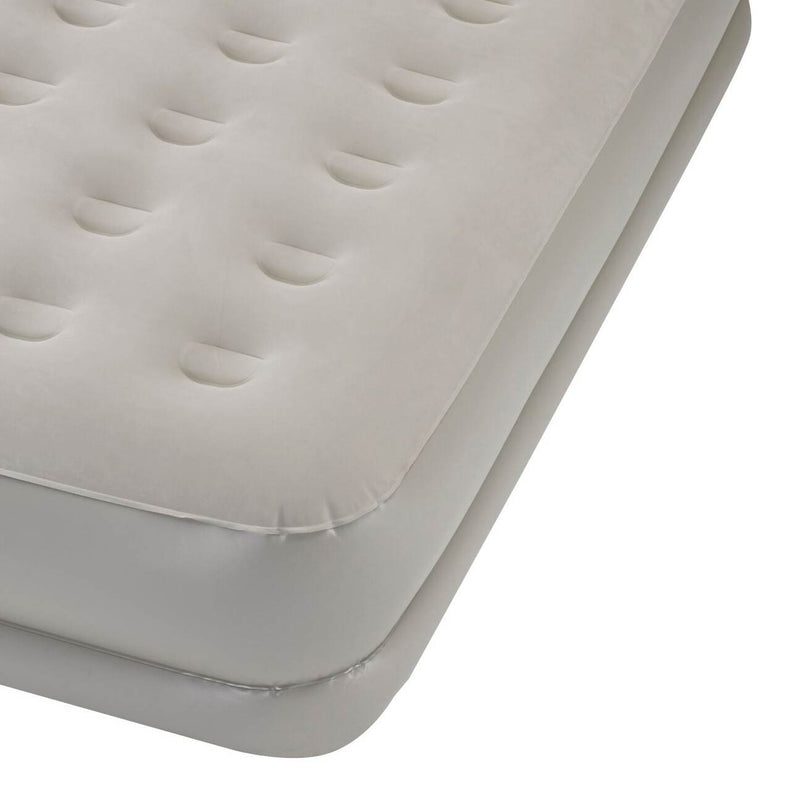 Insta Bed 20 Inch Queen Pillow Rest Inflatable Mattress Bed w/ Internal AC Pump