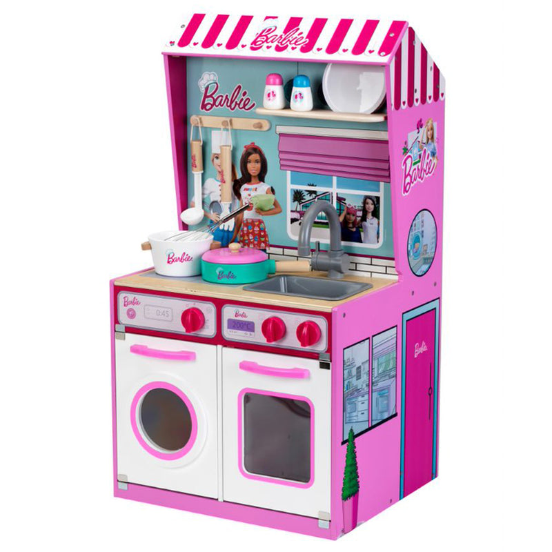 Theo Klein 2 In 1 Barbie Kitchen/Dollhouse and Epic Chef Wooden Kitchen Playset