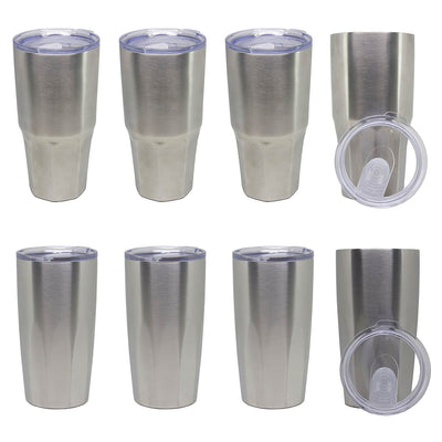 Insulated Stainless Steel 30 oz. Travel Mug Tumblers (4) + 20 oz. Tumblers (4)