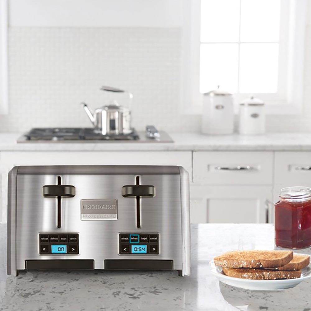 Frigidaire 4 Slice Wide Slots 5 Function Stainless Steel Toaster (Open Box)