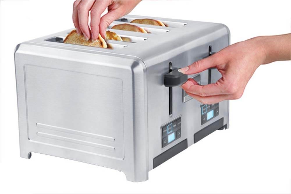 Frigidaire 4 Slice Wide Slots 5 Function Stainless Steel Toaster (Open Box)
