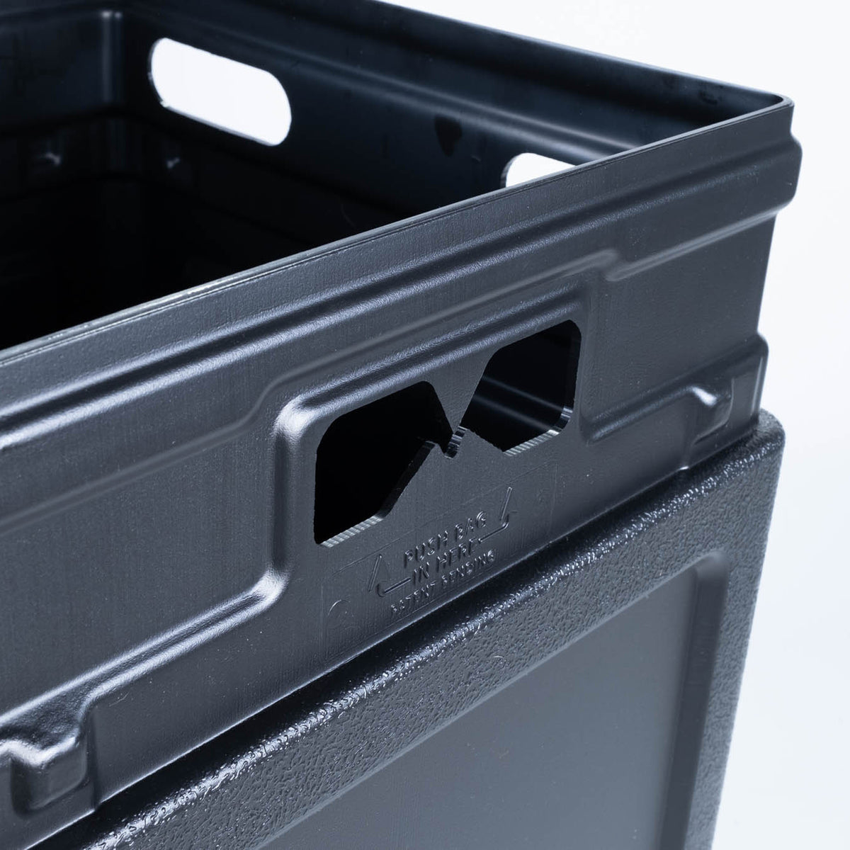 Commercial Zone Open-Top Square 42 Gallon Waste Trash Container, Black(Open Box)