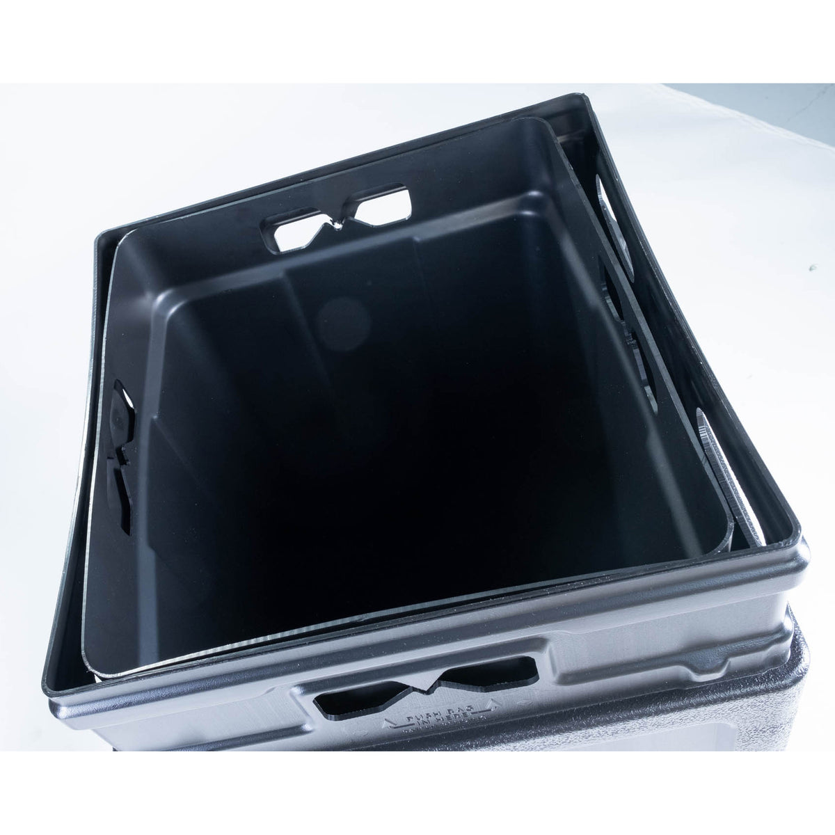 Commercial Zone Open-Top Square 42 Gallon Waste Trash Container, Black(Open Box)