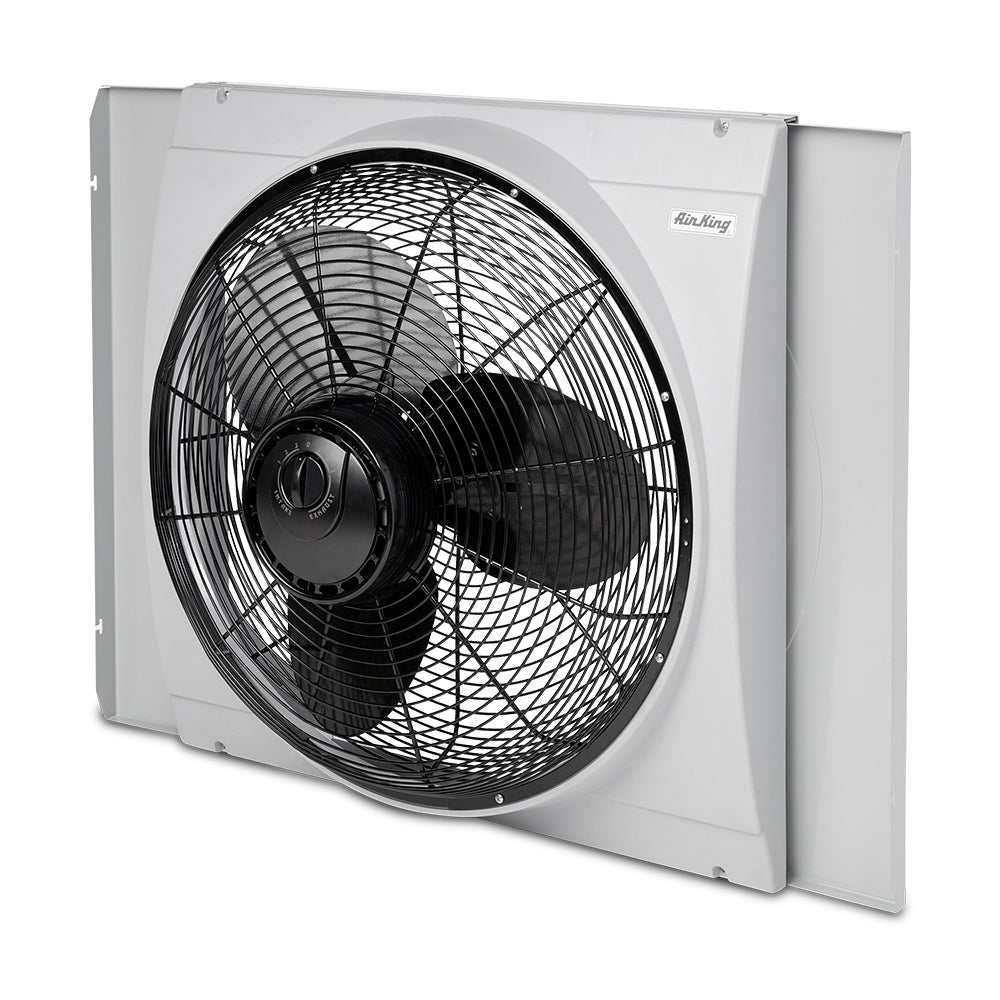 Air King 20 Inch Blades Whole House 120V 3 Speed Window Fan, Gray (Used)