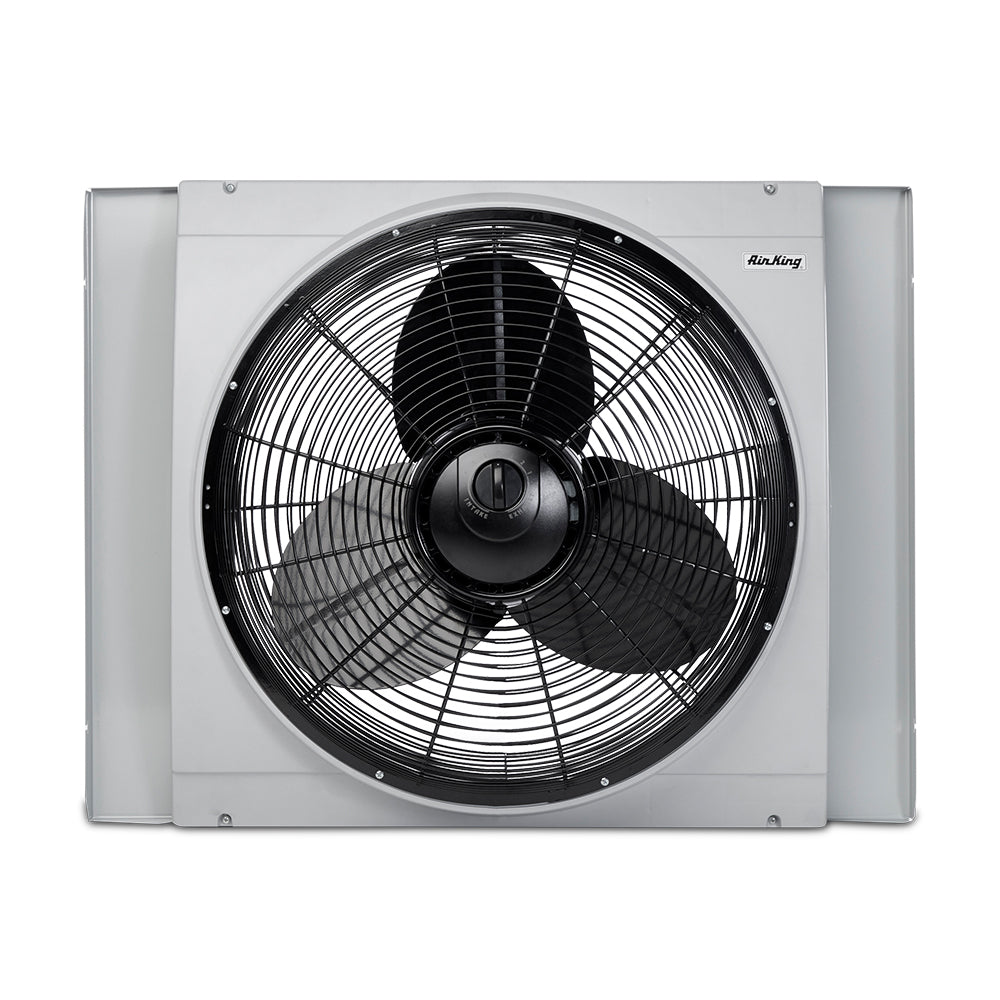 Air King 20 Inch Blades Whole House 120V 3 Speed Window Fan, Gray (Used)