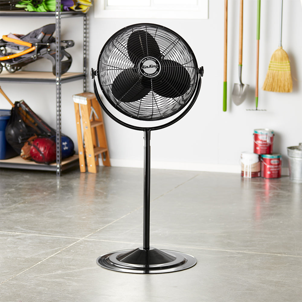 Air King 20 Inch 3 Speed 1/6 HP Adjustable Height Industrial Fan - Defective