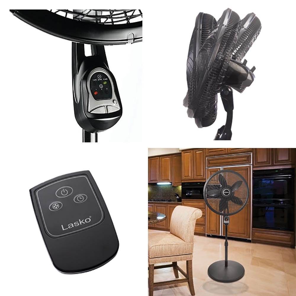 Lasko 18 Inch Oscillating Cyclone Pedestal Stand Fan with Remote Control (Used)