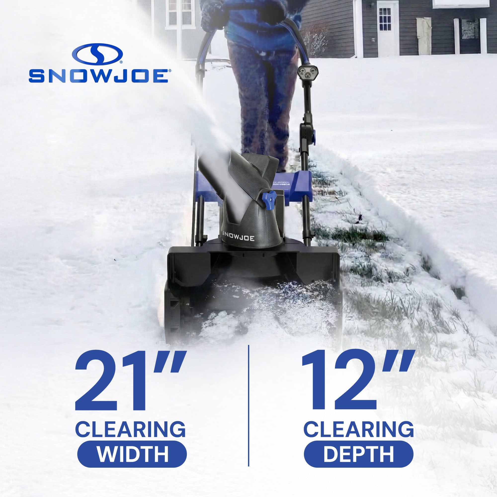Snow Joe Ultra 15 Amp Electric Corded Snow Blower, 2 Blade Auger, 21", SJ625E