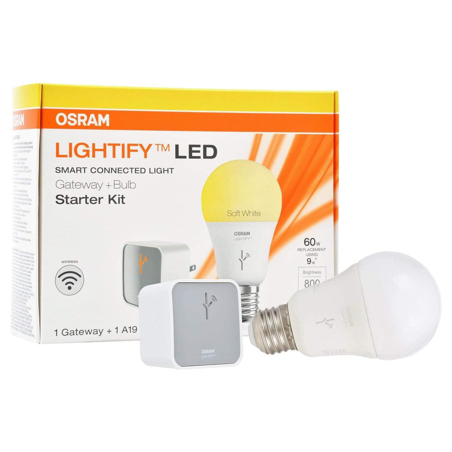 Sylvania Lightify by Osram Smart Home Starter Kit 60W Bulb + Gateway (Open Box)