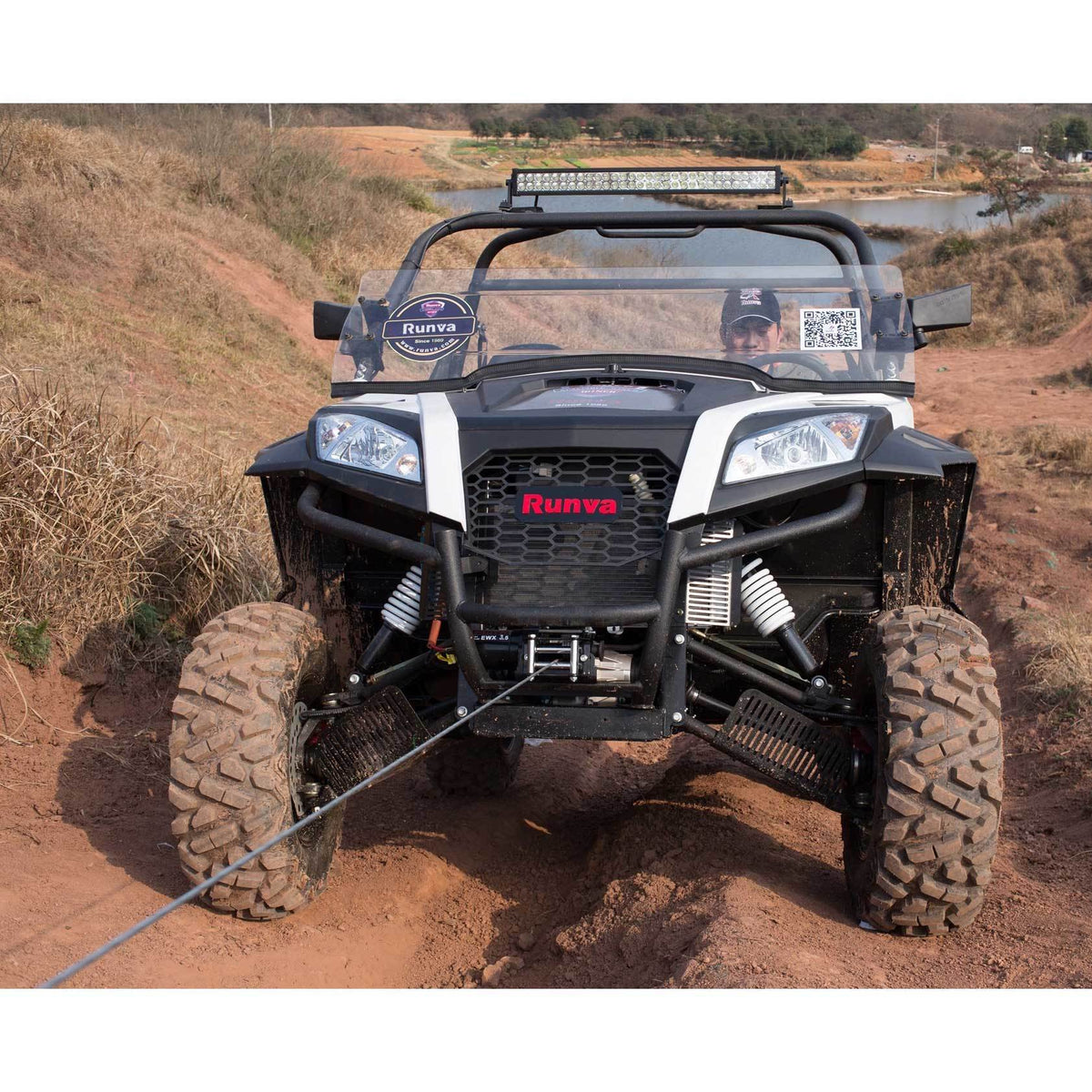 Runva 3500 Lbs Electric 12V ATV UTV Power Tow Winch with Remote | Used
