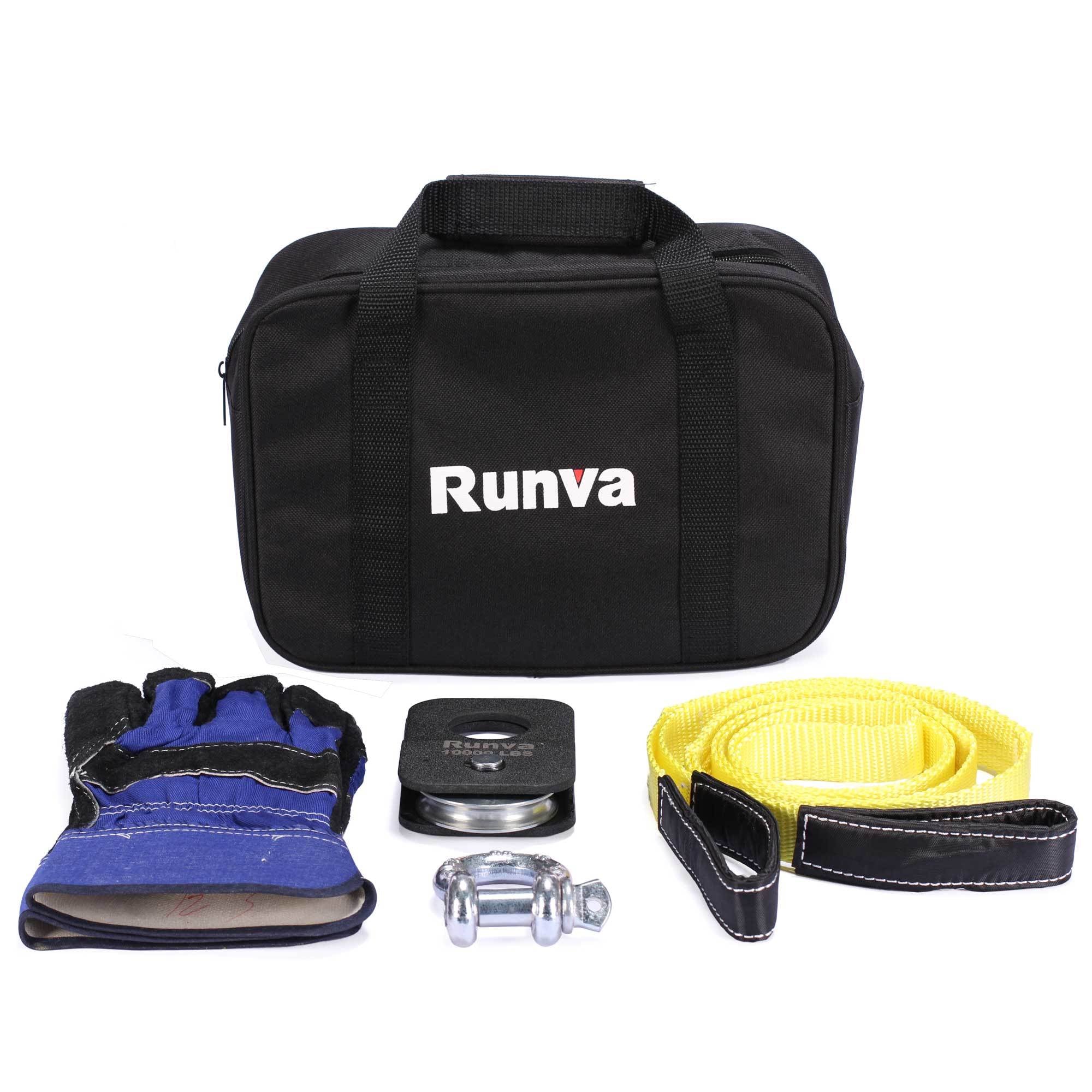 Runva ATV UTV Off-Road Recovery Tow Winch Kit Essentials/Accessories (Open Box)