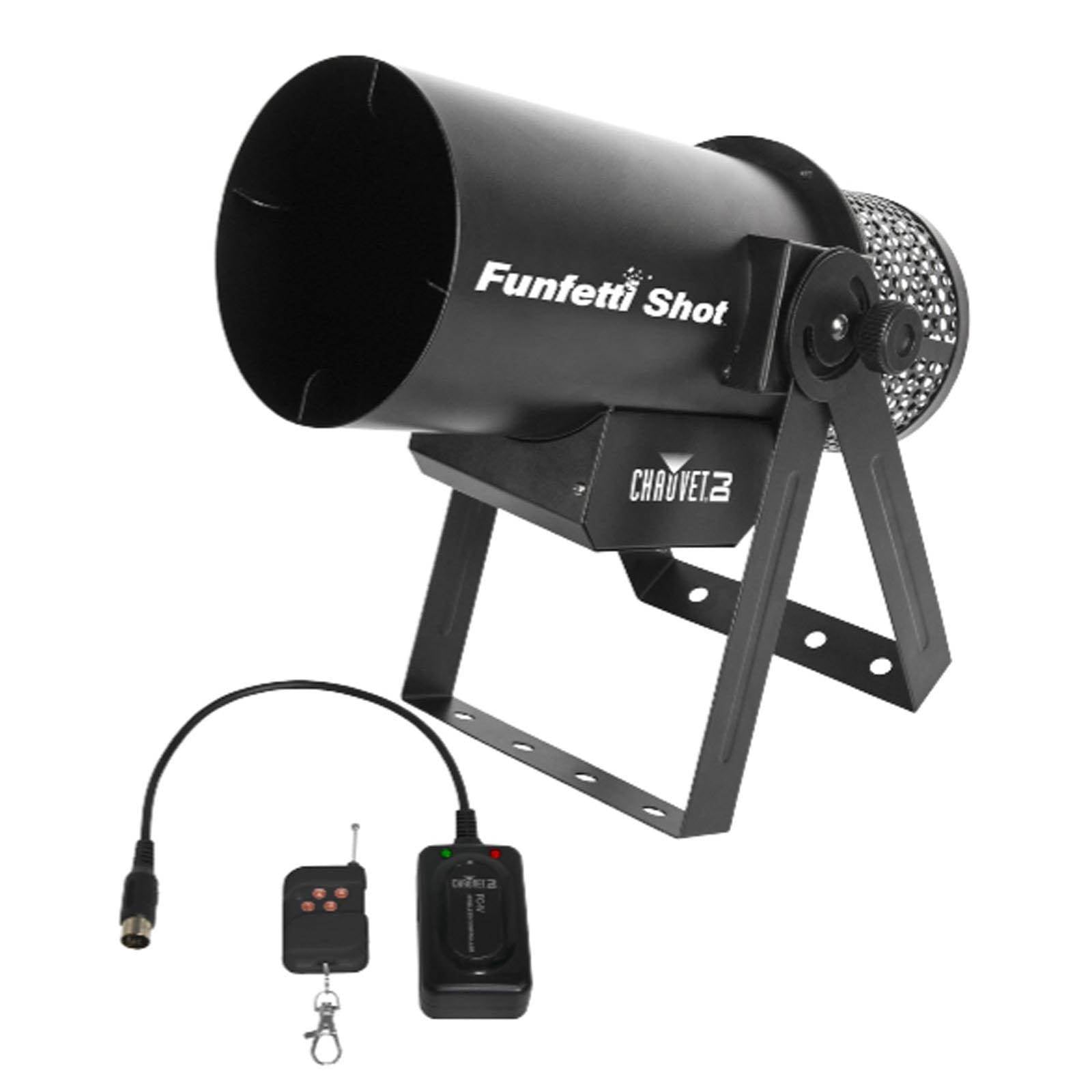 Chauvet DJ Funfetti Shot Professional Confetti Launcher with Remote & Carry Bag