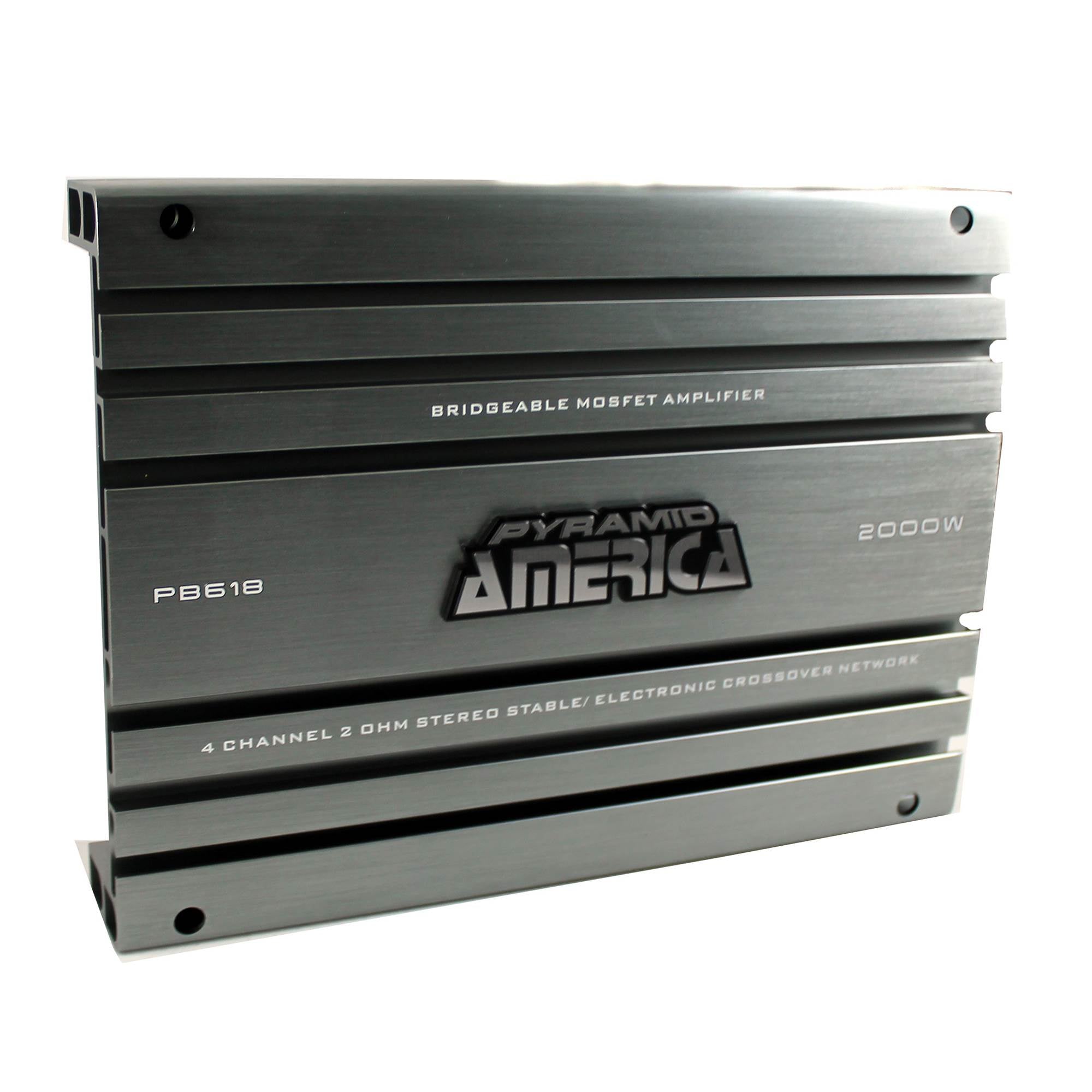 Pyramid 2000 Watt 4 Channel MOSFET Amplifier + 4 Gauge Amplifier Wiring Kit