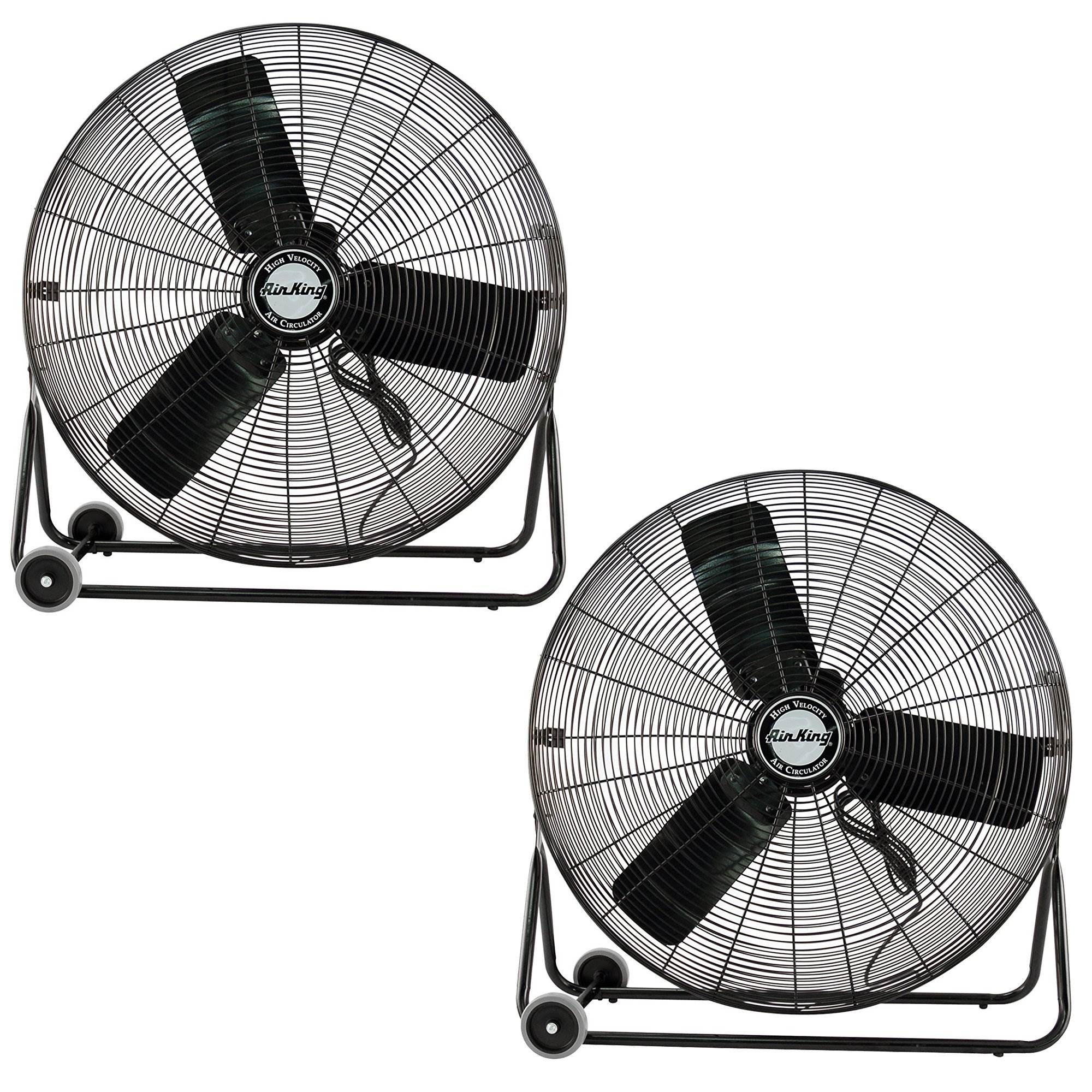 Air King 3 Speed 1/4 HP 120 Volt 30 Inch Enclosed Pivoting Floor Fan (2 Pack)
