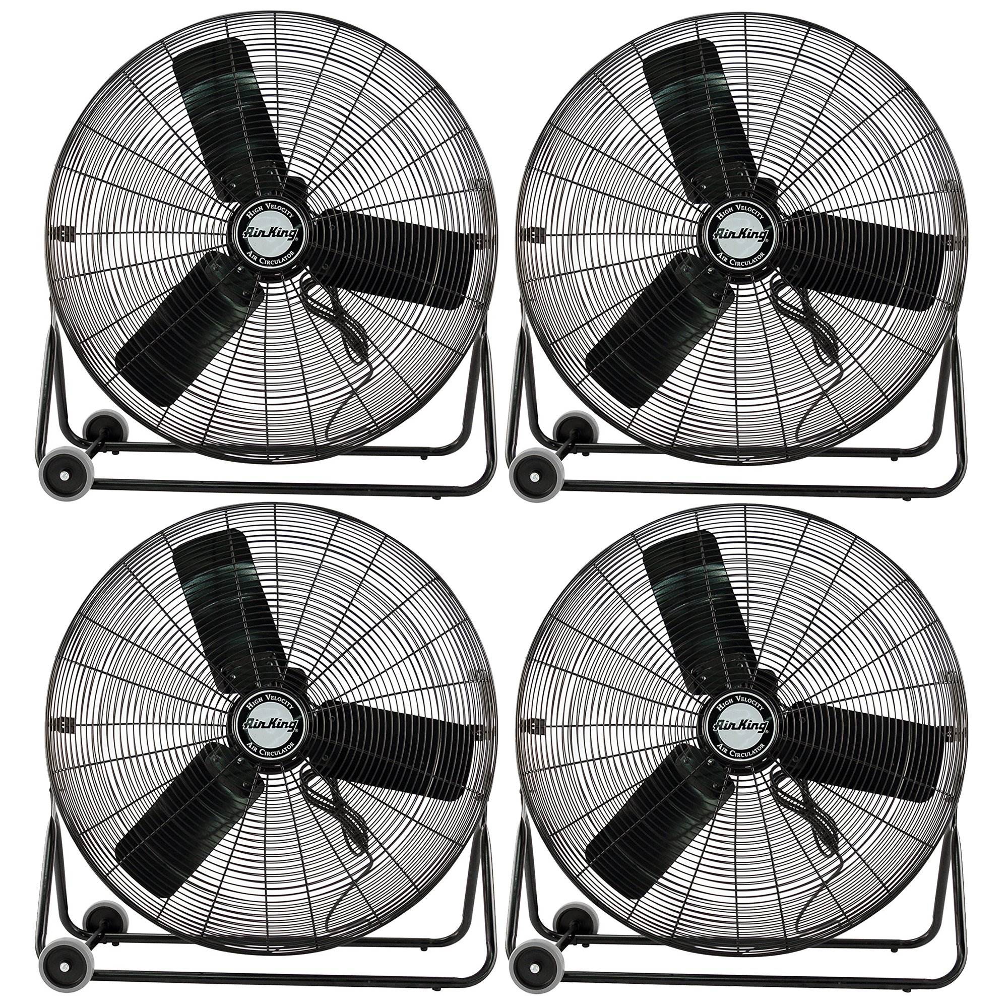Air King 3 Speed 1/4 HP 120 Volt 30 Inch Enclosed Pivoting Floor Fan (4 Pack)