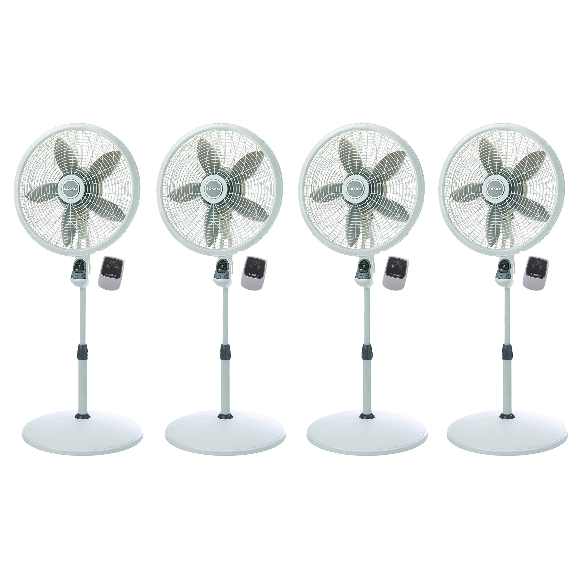 Lasko 18 Inch Elegance Performance Oscillating Pedestal Fan w/ Remote (4 Pack) - VMInnovations