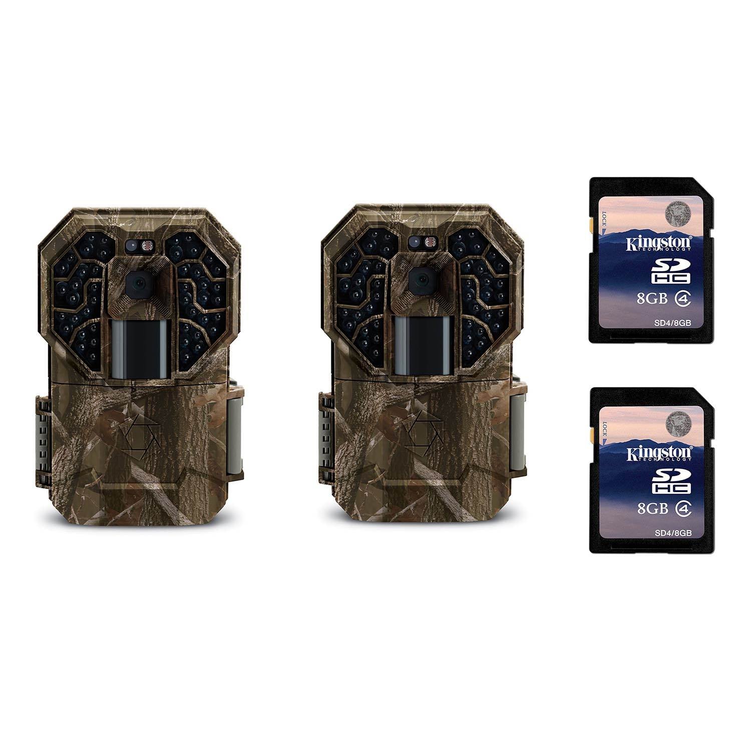 Stealth Cam G45NG 14MP IR No Glo Infrared Game Trail Cameras (2 Pack) + SD Cards