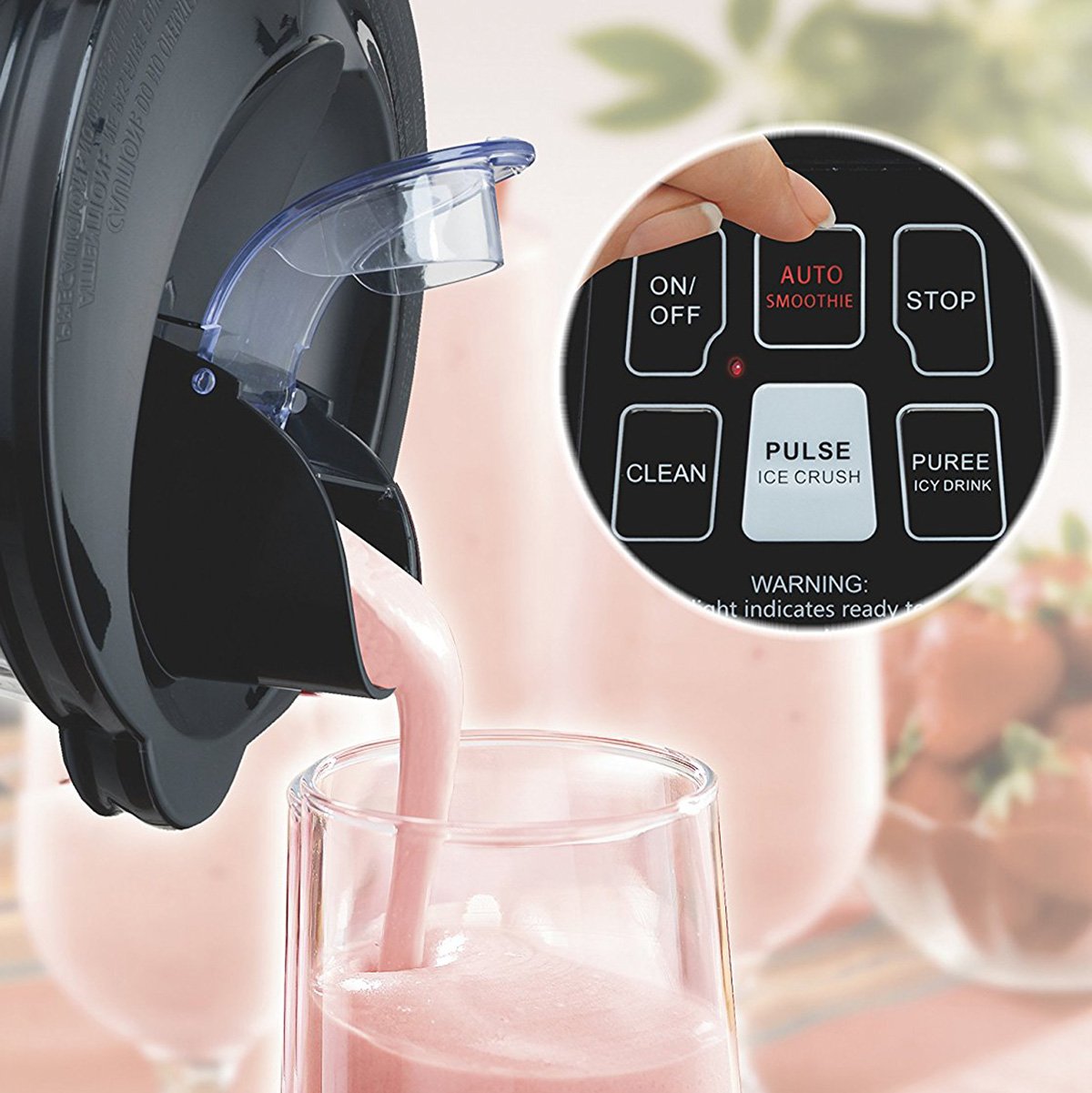 Hamilton Beach 40-Ounce Wave Action Smoothie Blender & Blender Bible Cookbook