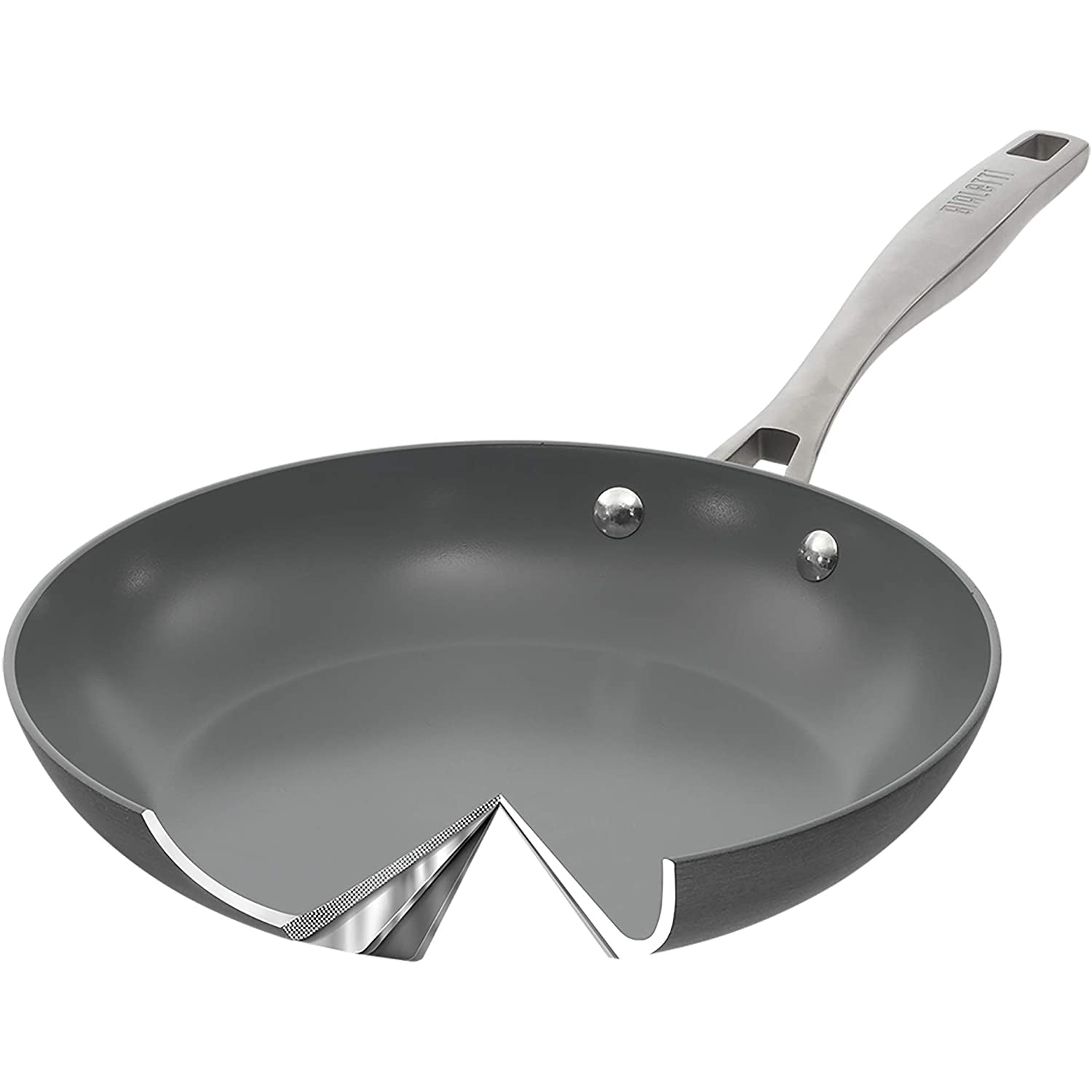 Bialetti 10 Piece Hard Anodized Aluminum Ceramic Nonstick Coating Cookware Set