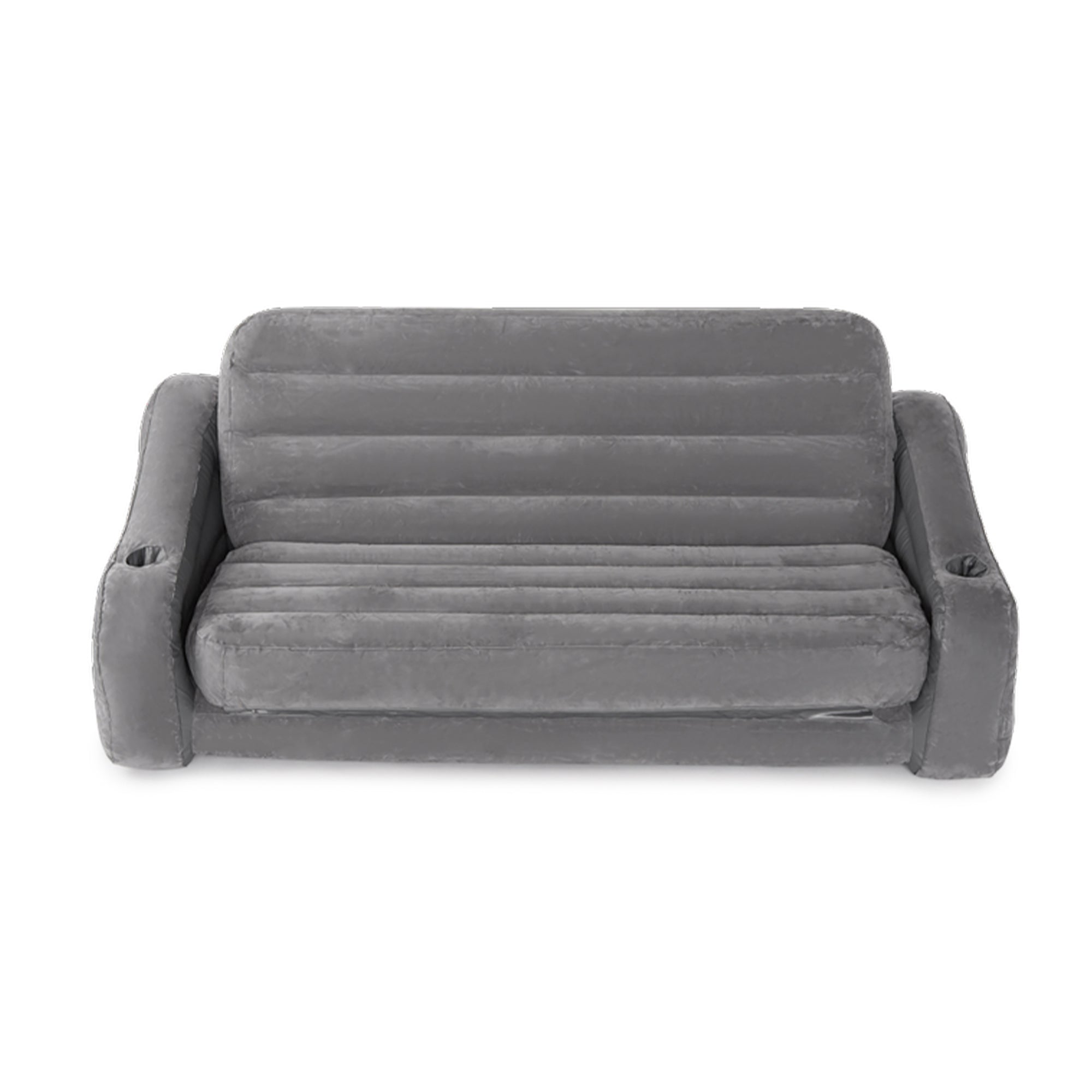 Intex Inflatable 2-In-1 Pull-Out Sofa and Queen Air Mattress Futon, Gray (Used)