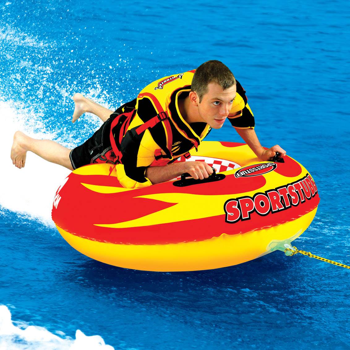 Sportsstuff Sportstube VIP Inflatable Towable Single Rider Water Tube (Open Box)