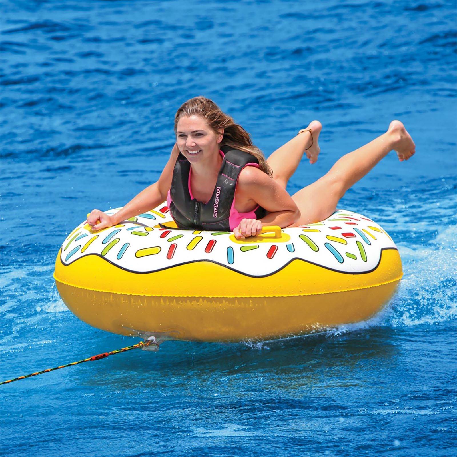 Airhead Townut Inflatable Donut Towable Lake Water 1 Person Tube Float (Used)