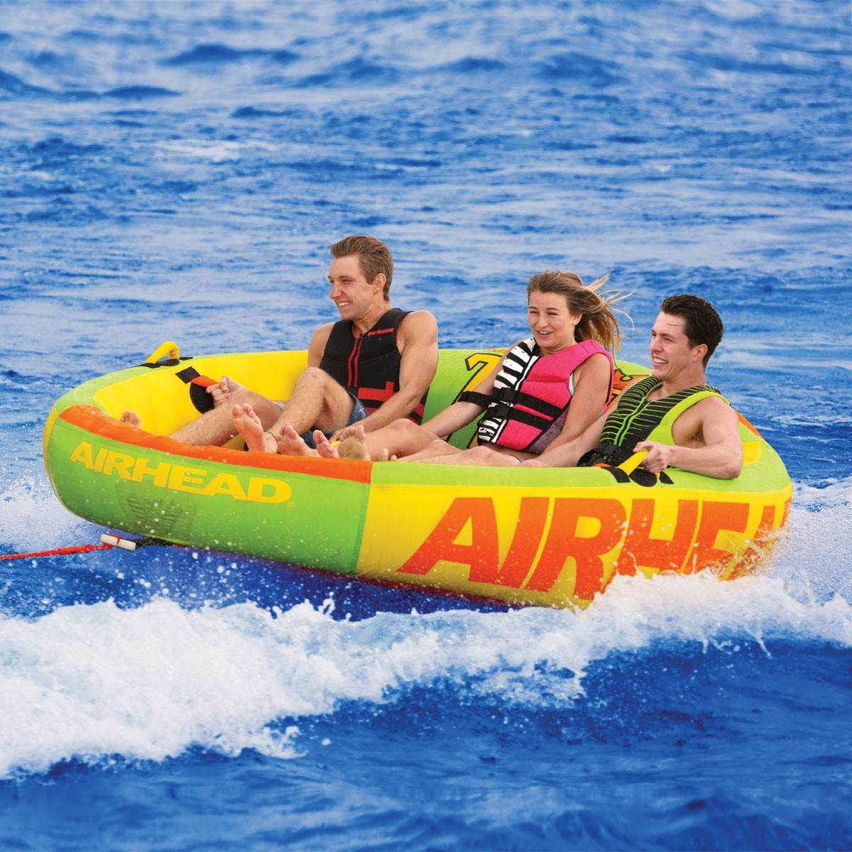 Airhead Inflatable Throne 3 Rider Sofa Design Lounging Lake Towable (Open Box)