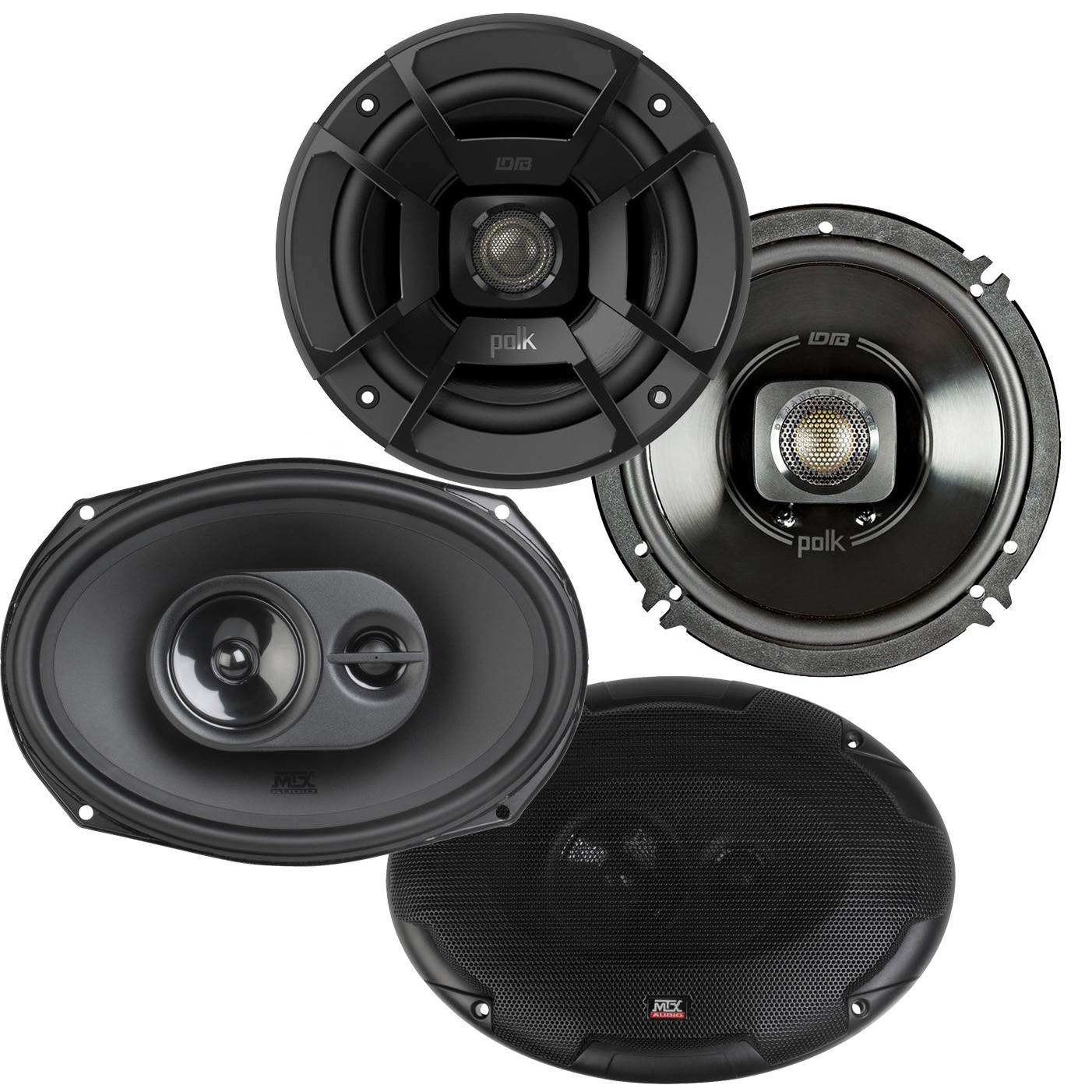 Polk Audio 6.5" 300W Marine Speakers + MTX Terminator 693 6x9" 120W Car Speakers