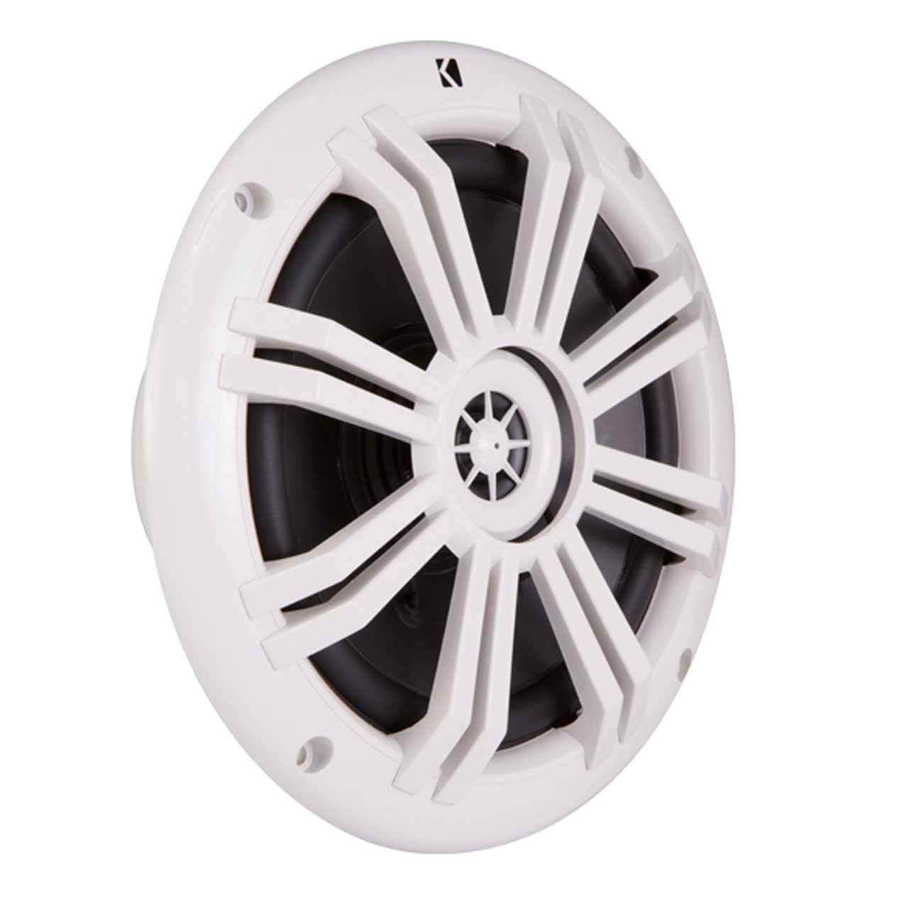 Kicker 6.5 Inch 150W Marine Speakers (2 Pack) & 3.5 Inch Bluetooth Boat Receiver