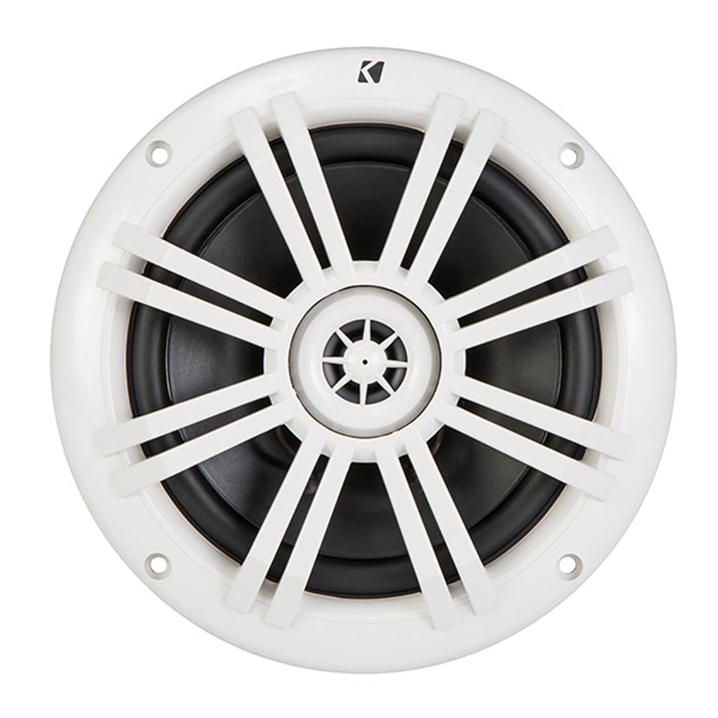 Kicker 6.5 Inch 150W Marine Speakers (2 Pack) & 3.5 Inch Bluetooth Boat Receiver