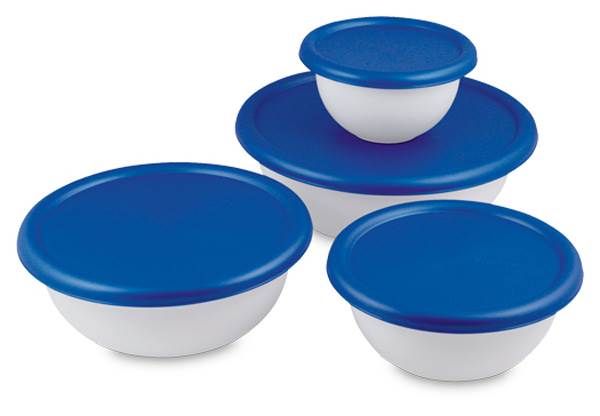 New Sterilite 07479406 8-Piece Plastic Kitchen Covered Bowl/Mixing Set with Lids