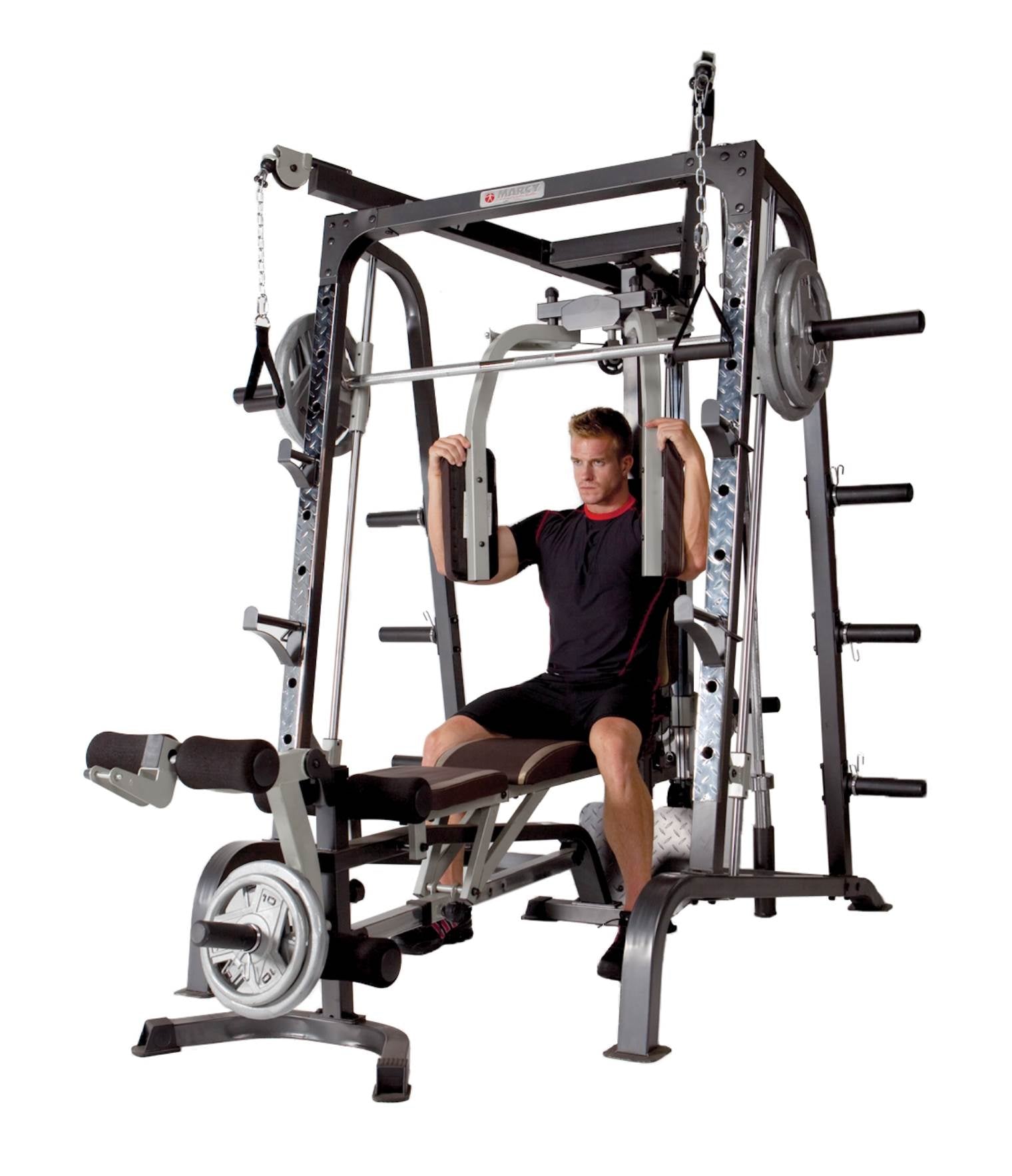 Marcy Deluxe Diamond Elite Smith Cage Workout Machine Total Body Gym | MD-9010G - VMInnovations
