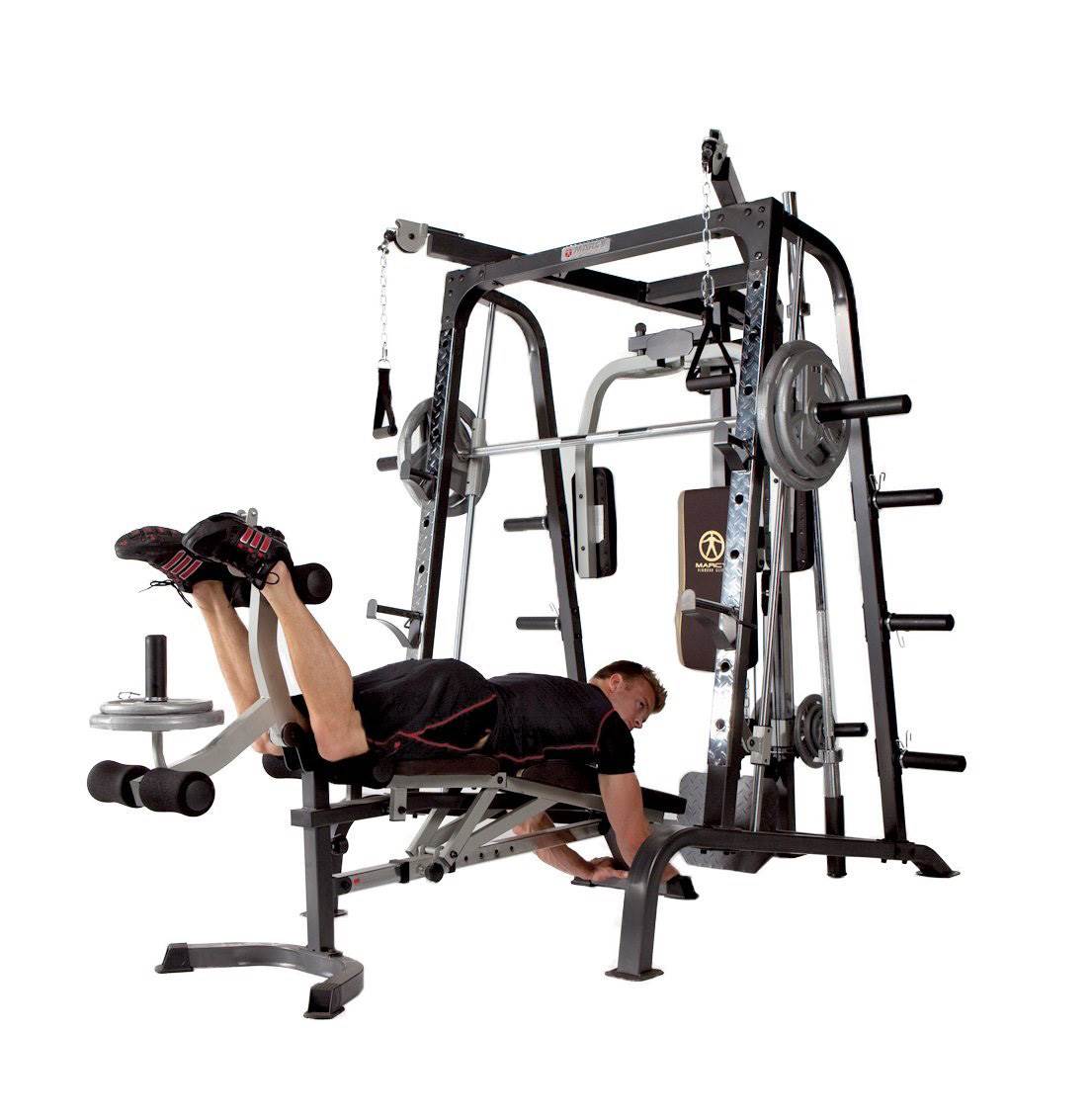 Marcy Deluxe Diamond Elite Smith Cage Workout Machine Total Body Gym | MD-9010G - VMInnovations