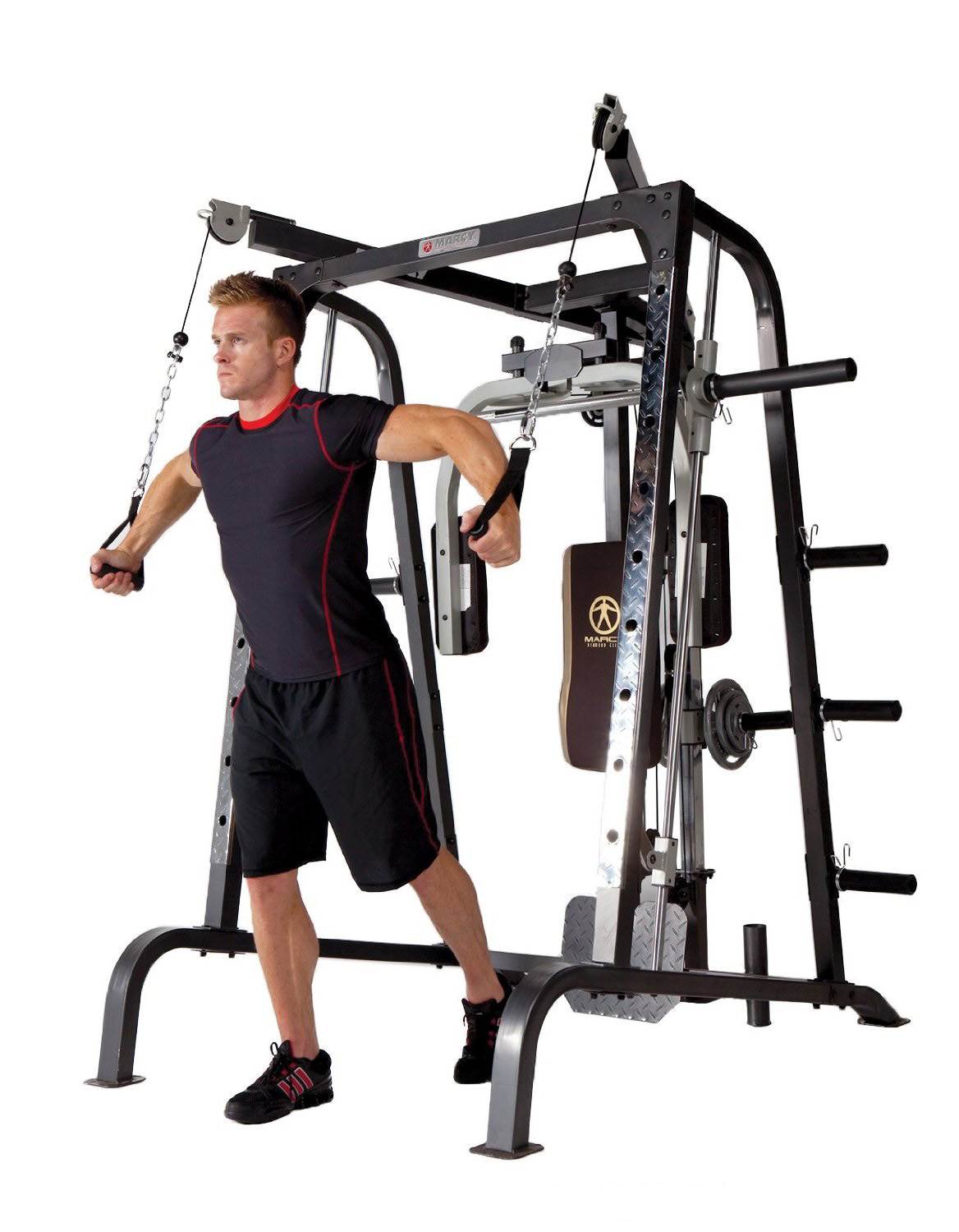Marcy Deluxe Diamond Elite Smith Cage Workout Machine Total Body Gym | MD-9010G - VMInnovations