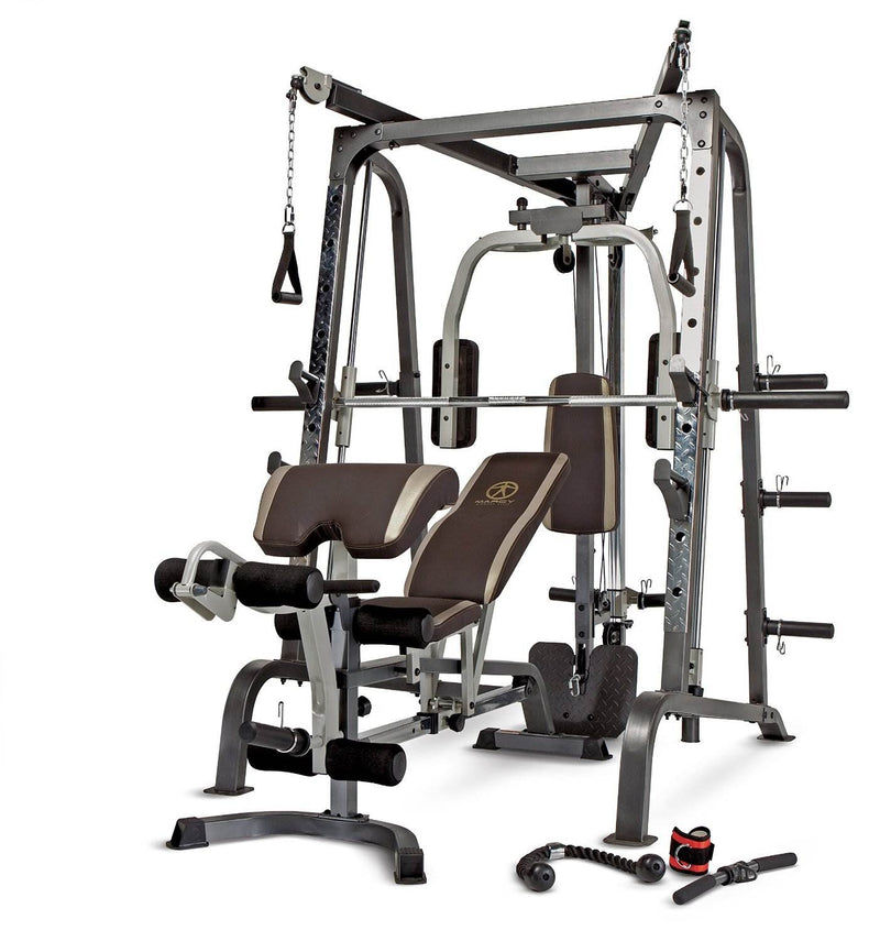 Marcy Deluxe Diamond Elite Smith Cage Workout Machine Total Body Gym | MD-9010G