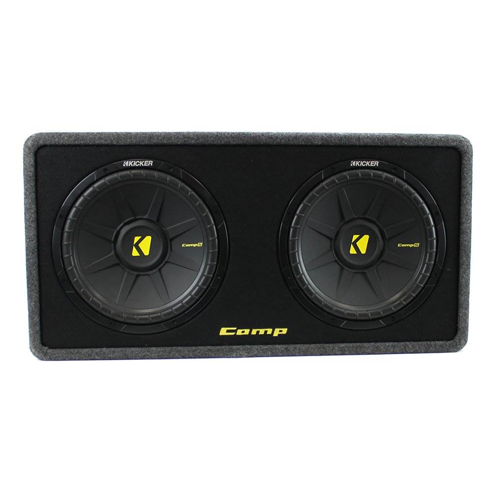 Kicker 10in. 1200W Dual Loaded Subwoofer Enclosure + 1500W Amplifier + Wire Kit