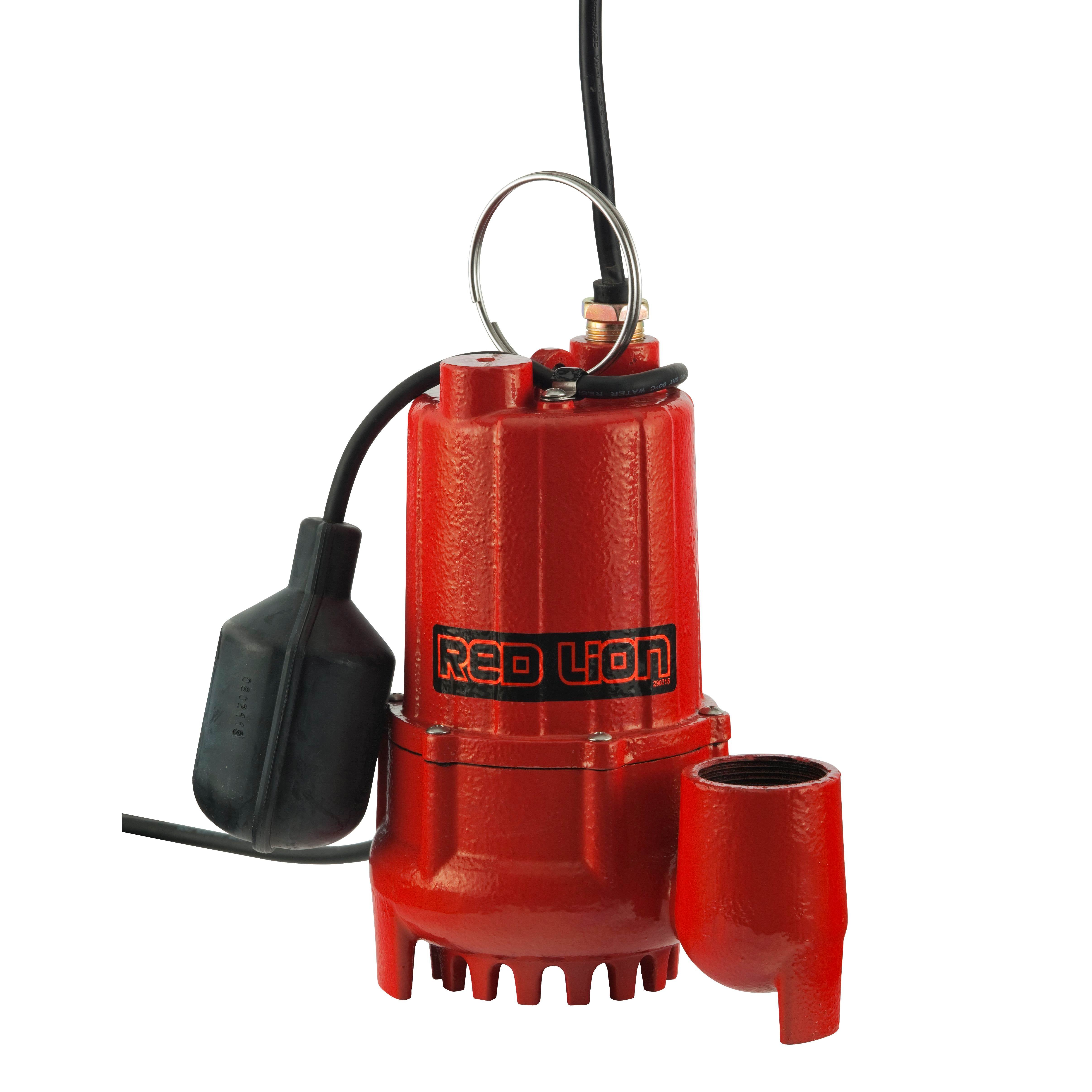 Red Lion 1/2 HP 4300 GPH Cast Iron Sump Pump, Tethered Float Switch (For Parts)